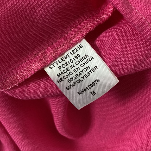 NWT Entro Pink Cold Shoulder Halter Top with Bow - Picture 11 of 11